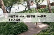 抖音涨粉1000  抖音涨粉1000需要多少人民币