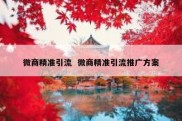 微商精准引流  微商精准引流推广方案