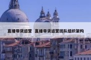 直播带货运营  直播带货运营团队组织架构