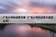 广告公司的运营方案（广告公司的运营方案怎么写）