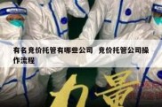 有名竞价托管有哪些公司  竞价托管公司操作流程
