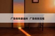 广告投放渠道的  广告投放流程