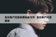竞价账户托管收费标准文件  竞价账户托管费用