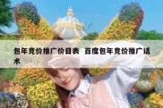 包年竞价推广价目表  百度包年竞价推广话术