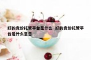 好的竞价托管平台是什么  好的竞价托管平台是什么意思