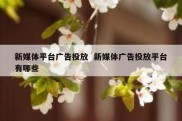 新媒体平台广告投放  新媒体广告投放平台有哪些