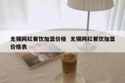 无锡网红餐饮加盟价格  无锡网红餐饮加盟价格表