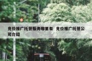 竞价推广托管服务哪里有  竞价推广托管公司介绍