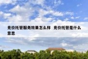 竞价托管服务效果怎么样  竞价托管是什么意思