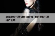 sem竞价托管公司排行榜  好的竞价托管推广公司