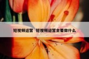短视频运营  短视频运营主要做什么