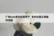 广州sem竞价托管开户  竞价托管公司操作流程