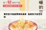餐饮包子加盟费用标准表  加盟包子店怎么样