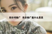 竞价词推广  竞价推广是什么意思
