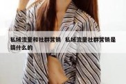 私域流量和社群营销  私域流量社群营销是搞什么的