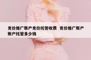竞价推广账户竞价托管收费  竞价推广账户账户托管多少钱