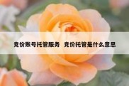 竞价账号托管服务  竞价托管是什么意思