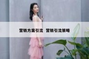 营销方案引流  营销引流策略