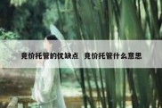 竞价托管的优缺点  竞价托管什么意思