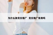 为什么做竞价推广  竞价推广有用吗