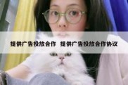 提供广告投放合作  提供广告投放合作协议