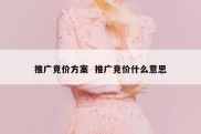 推广竞价方案  推广竞价什么意思