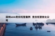 深圳sem竞价托管案例  竞价托管优化公司