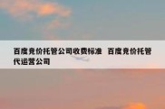 百度竞价托管公司收费标准  百度竞价托管代运营公司