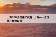 上海SEM竞价推广托管  上海sem竞价推广托管公司
