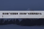 竞价推广托管服务（竞价推广托管服务是什么）