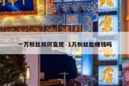 一万粉丝如何变现  1万粉丝能赚钱吗
