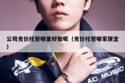 公司竞价托管哪里好做呢（竞价托管哪家便宜）