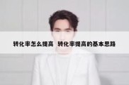 转化率怎么提高  转化率提高的基本思路