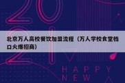 北京万人高校餐饮加盟流程（万人学校食堂档口火爆招商）