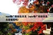 app推广投放信息流（app推广投放信息流是骗局吗）
