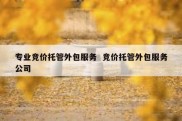 专业竞价托管外包服务  竞价托管外包服务公司