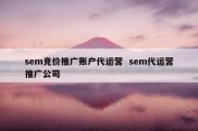 sem竞价推广账户代运营  sem代运营推广公司