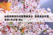 山西百度竞价托管费用多少  百度竞价托管首荐1号总管 放心
