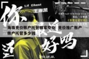 海珠竞价账户托管哪家专业  竞价推广账户账户托管多少钱