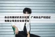白云效果好的竞价托管  广州白云产权经纪有限公司竞价交易平台