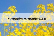 dou投放技巧  dou投放是什么意思