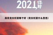 南京竞价托管那个好（竞价托管什么意思）