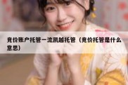 竞价账户托管一流凯越托管（竞价托管是什么意思）