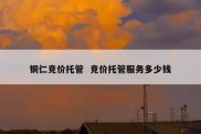 铜仁竞价托管  竞价托管服务多少钱