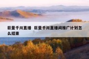 巨量千川直播  巨量千川直播间推广计划怎么结束