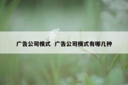 广告公司模式  广告公司模式有哪几种