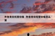 外包竞价托管价格  外包竞价托管价格怎么算