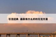 引流经典  最新有什么好的引流方案