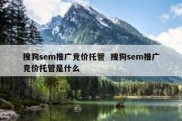 搜狗sem推广竞价托管  搜狗sem推广竞价托管是什么