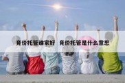 竞价托管谁家好  竞价托管是什么意思